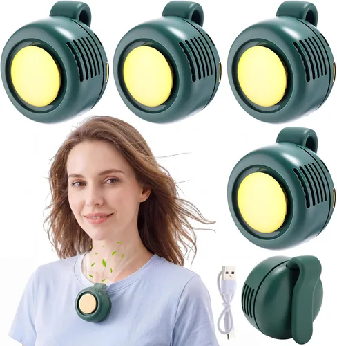 Vista 24 de Paquete de 6 mini ventiladores silenciosos portátiles sin aspas Verde