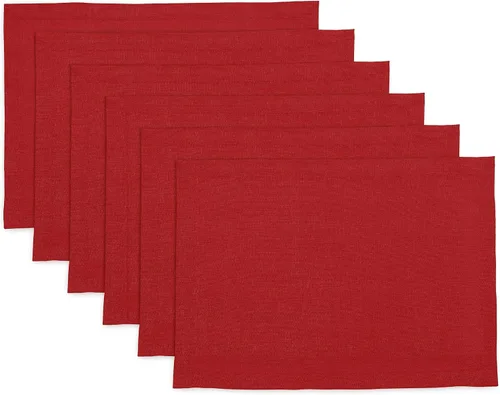 Vista 36 de Solino Home Juego de 4 manteles individuales blancos de 100 % lino puro de 14 x 14 pulgadas para invierno, San Valentín, primavera, Pascua, Fete
