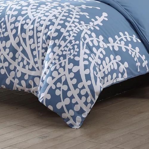Vista 5 de City Scene - Juego de funda de edredón para cama individual, ropa de cama 100% algodón suave para comodidad durante todo el año, juego de cama de 2