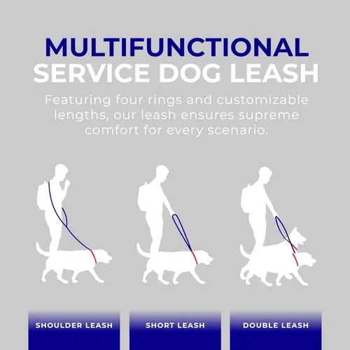 Vista 8 de ActiveDogs - Correa manos libres para perro, correa cruzada ajustable de 4 puntos manos libres para movilidad y entrenamiento, cinturón para pasear