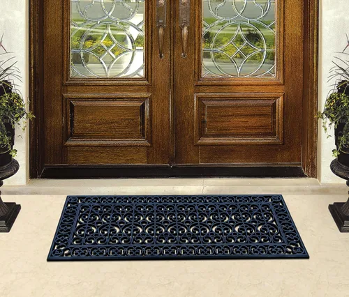 Vista 6 de A1 Home Collections - Alfombra grande para puerta, de goma natural, 24”x57”, ideal para entrada, limpia zapatos de suciedad y mugre, alfombra