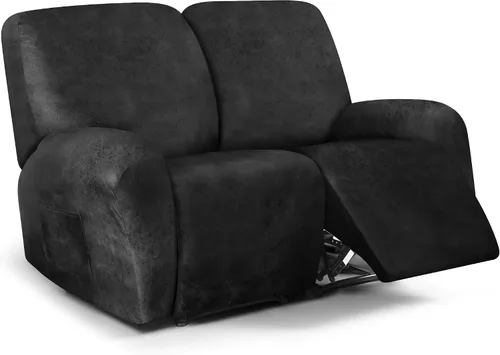 Vista 75 de ANARACHON Fundas para sillas reclinables con aspecto de cuero, funda elástica de 4 piezas, funda suave para silla reclinable, protector de muebles