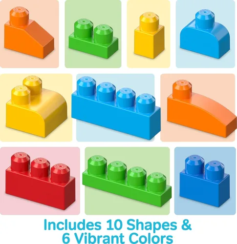 Vista 6 de MEGA BLOKS First Builders Deluxe Building Bag - Juego de juguetes
