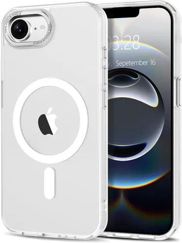 Vista 309 de Anuck - Funda magnética para iPhone 11 compatible con MagSafe, carcasa trasera mate translúcida dura, borde de TPU, delgada, resistente a impactos