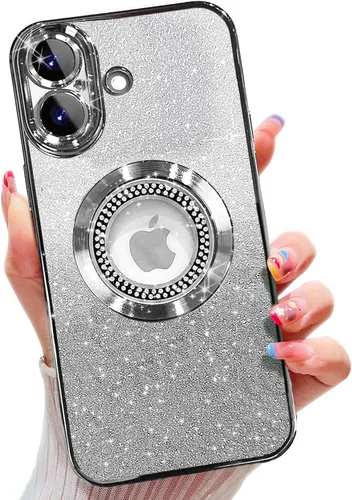 Vista 439 de Misscase Funda magnética con purpurina para iPhone 11 compatible con MagSafe, protección completa, delgada, a prueba de golpes, antiarañazos