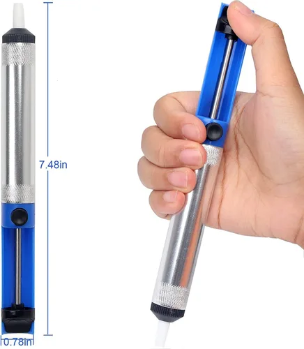 Vista 2 de Envistia Herramienta de desoldadura: mango de aluminio, calefacción de cerámica, azul, eléctrico con cable, estilo de utilidad, reparación