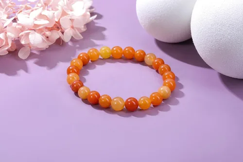 Vista 13 de Jovivi Pulsera elástica de cuentas redondas semipreciosas naturales – 0.315 pulgadas hecha a mano con cuentas de piedras preciosas curativas