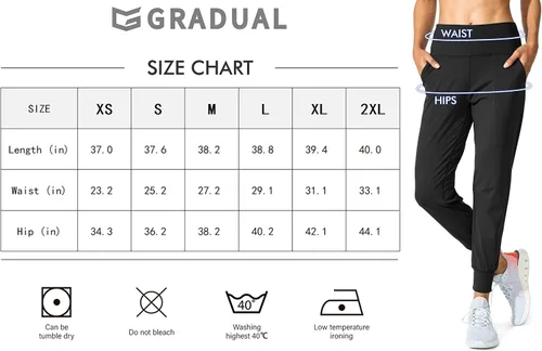 Vista 6 de G Gradual Pantalones deportivos de yoga de cintura alta para mujer con bolsillos, leggings sueltos para mujer, entrenamiento, atletismo, descanso