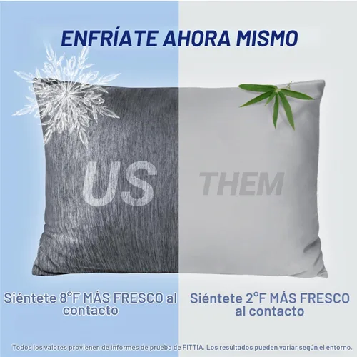 Vista 2 de Fittia Fundas de almohada refrescantes para personas que duermen con calor, paquete de 2 de tamaño estándar, fundas de almohada transpirables