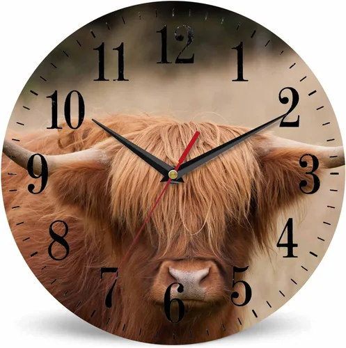 Vista 12 de Mxocom Reloj de pared de mariposa azul con grandes alas, mariposa volando a través del cielo estrellado, reloj silencioso sin tictac de 10 pulgadas