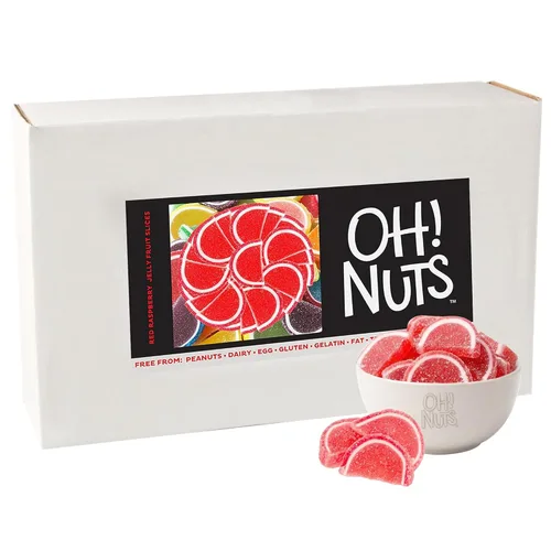 Vista 16 de Oh! Nuts Jelly Fruit Slices - Caramelos grandes surtidos de azúcar, bolsa a granel de 5 libras Confitería tradicional de gomitas masticables