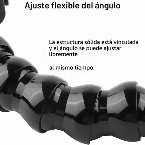 Vista 2 de FiTSTILL Soporte de abrazadera flexible de mandíbulas con cuello de cisne ajustable, 19 secciones para cámaras de acción Go Pro Hero