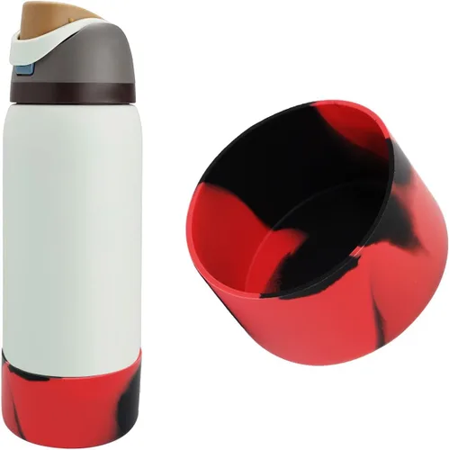 Vista 6 de 5 fundas de silicona para botella, protector inferior compatible con Stanley/Hydroflask/Iron Flask/Simple Modern, 2.9-3 pulgadas de ancho inferior