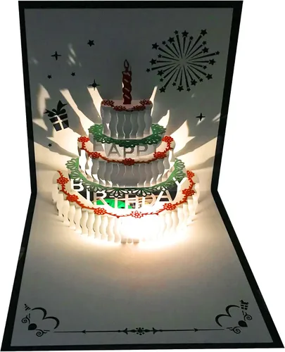 Vista 12 de Tarjetas de cumpleaños emergentes 3D, tarjetas de pastel
