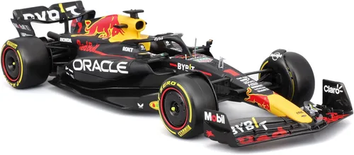 Vista 5 de Bburago 1:24 2023 Race Oracle Red Bull RB19 - Coche fundido a presión con figura #1 de Verstappen