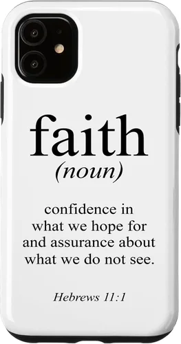 Vista 8 de Religious Jesus Christian Faith Definition Hebrews 11:1 Case for iPhone 17