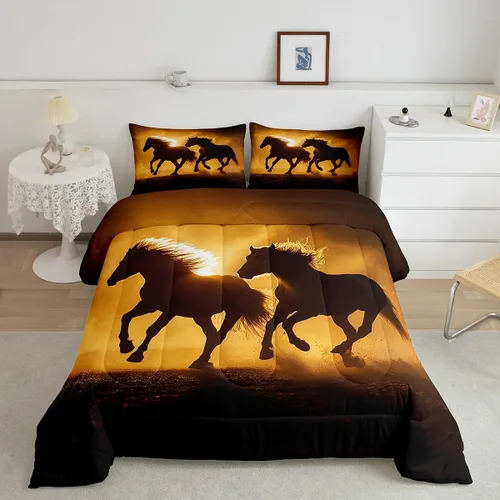 Vista 9 de Erosebridal Happy Camping - Edredón tamaño individual para niños, juego de ropa de cama de animales del bosque del bosque para bebés, niños y niñas