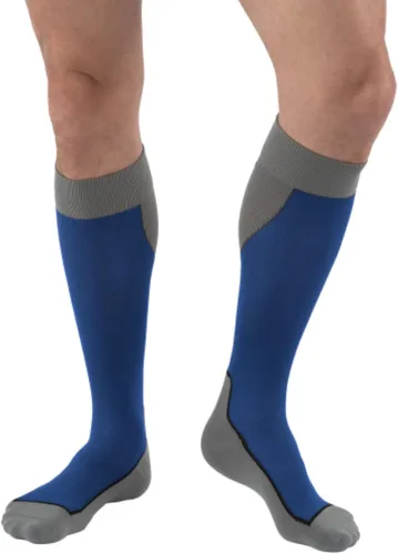 Vista 13 de JOBST Calcetines deportivos de compresión hasta la rodilla, 20-30 mmHg, negro/negro frío, talla S