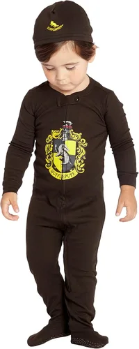 Vista 2 de Intimo - Conjunto de pijama para bebé con pies y gorro Hogwarts House Gryffindor de 12 meses