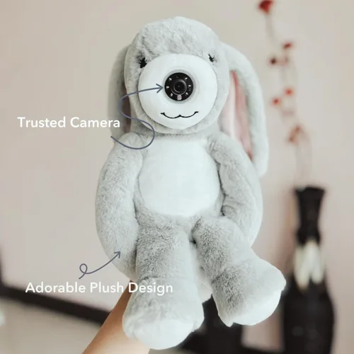 Vista 5 de zooby El monitor de coche para bebés ayuda a reducir la distracción. Nuestro monitor de peluche que les encanta a los bebés sirve como un compañero