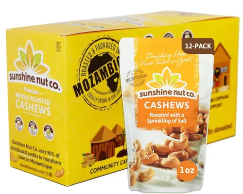 Vista 12 de Sunshine Nuts Co. - Anacardos ligeramente salados tostados enteros, sin gluten, sin maní y veganos, paquetes individuales de aperitivos para niños