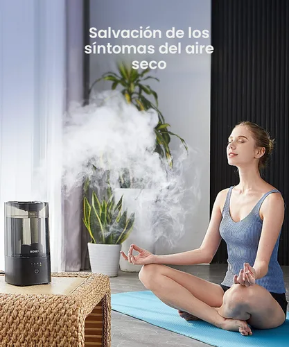 Vista 2 de ROSEKM Humidificadores para dormitorio (1.1L), pequeño humidificador de niebla fría para hogar, plantas y guardería de bebé, humidificador