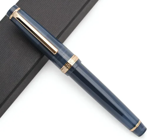 Vista 20 de Pluma estilográfica JINHAO 82 con clip dorado (plumín F 0.5mm, verde aguacate)