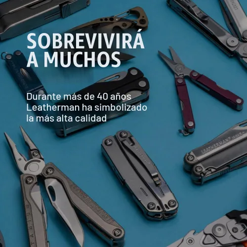 Vista 2 de LEATHERMAN, Funda de cuero Heritage con cierre de presión para herramientas multifunción, marrón, pequeña Cuero marrón auténtico con cierre a