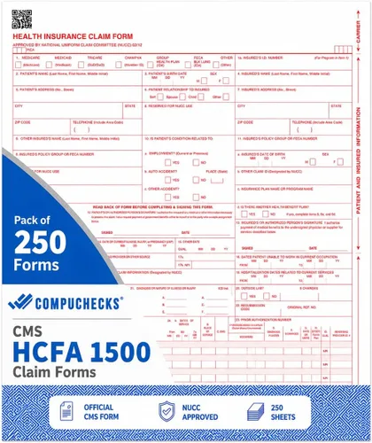 Vista 2 de Nuevos formularios de reclamación CMS 1500 - HCFA (versión 02/12) (100 hojas)