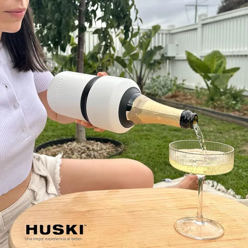 Vista 5 de Huski Enfriador de vino Diseño galardonado sin hielo Mantiene el vino frío hasta 6 horas Accesorio para vino Cubo de hielo de próxima