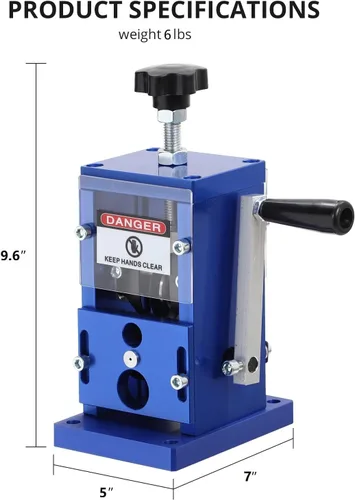 Vista 7 de Garvee Máquina peladora manual mejorada, pelador de alambre de cobre de 0.06 a 1 pulgadas con manivela o taladro, herramienta portátil de aluminio