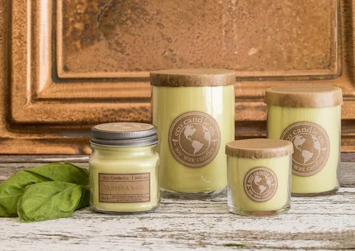 Vista 9 de ECO CANDLE CO. Vela reciclada, té negro y miel, 6 oz. - Aromas de té picante, nuez moscada, miel y naranja - 100% cera de soja, sin plomo, etiqueta