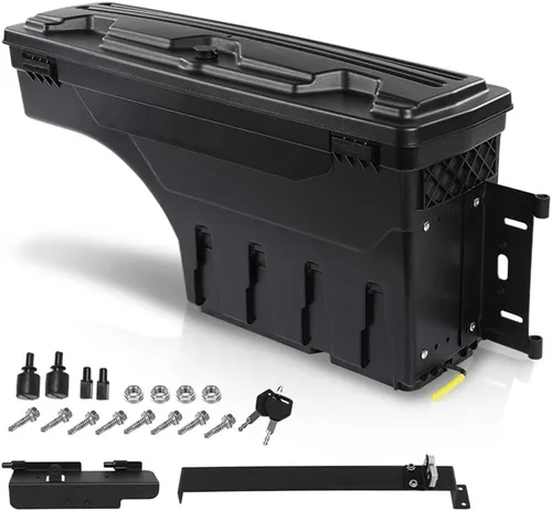 Vista 14 de PIT66 Caja de almacenamiento para cama de camión lado derecho compatible con Ford F150 1997-2014