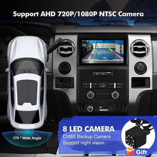 Vista 6 de Radio de coche Android 14 para 2+32G (CA manual) Ford F150 Raptor 2009-2012 9 pulgadas pantalla táctil estéreo de coche con Carplay Android Auto