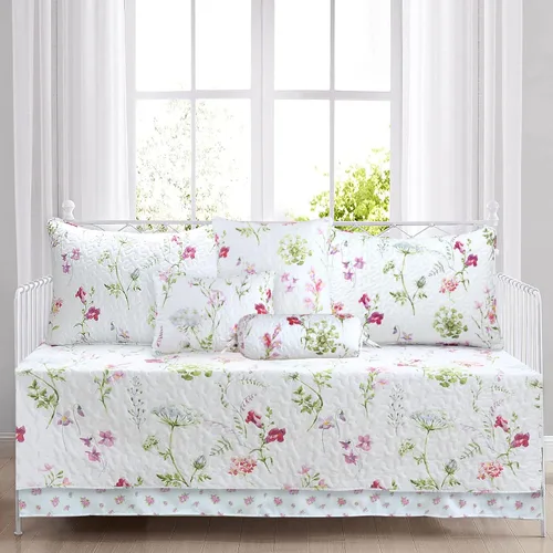 Vista 12 de Blue Cotton 3-Piece Reversible Floral Paisley Quilt Bedding Set by Cozy Line Home Fashions