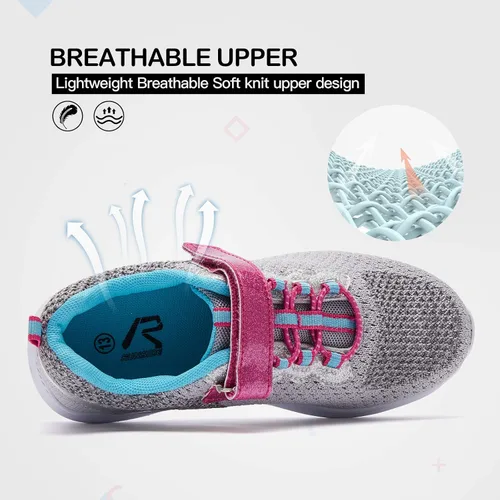 Vista 2 de RUNSIDE Zapatos deportivos para niños y niñas, ligeros, atléticos, para caminar, correr, tenis (bebéniño pequeñoniño grande)