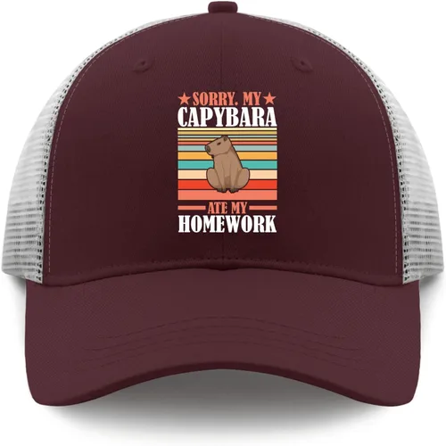 Vista 9 de devor Gorras Sorry My Capybaras ate My Homework Dad Sombreros para Mujer Divertida Gorra de Béisbol Ajustable
