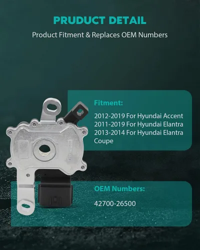Vista 2 de SCITOO Interruptor de seguridad neutro 42700-26500 compatible con Hyundai Accent 2012-2019, 2011-2019 para Hyundai Elantra, 2013-2014 para Hyundai