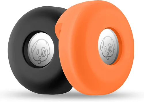 Vista 6 de Cibaabo - Soporte de AirTag para collar de mascota, con funda de silicona, para collar de mascota de 0.8 a 1.2 pulgadas