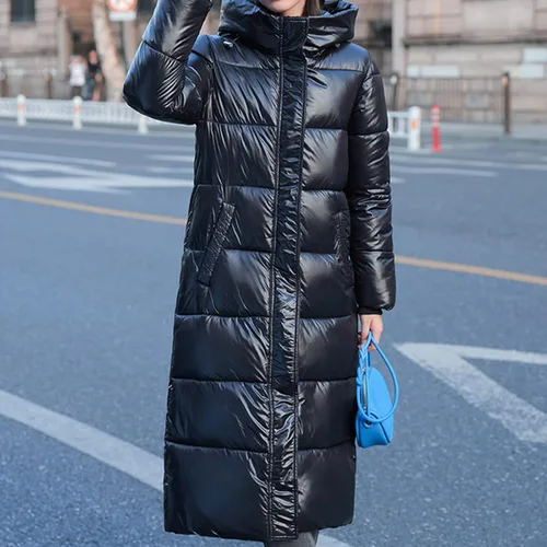 Vista 4 de Coats Women Impermeable Womens Thickened Down Jacket Long Winter Coat Hooded Jacket