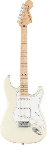 Vista 4 de Squier Affinity Series Stratocaster - Guitarra eléctrica, color blanco olímpico con diapasón de arce
