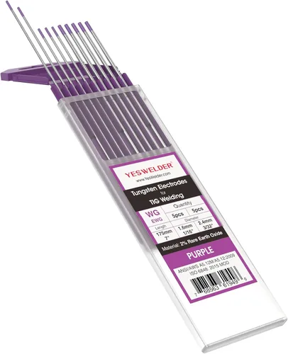 Vista 27 de YESWELDER Electrodo de tungsteno TIG Weld 1/8"x 7" 10-pk, no radiactivo comparable a E3 púrpura