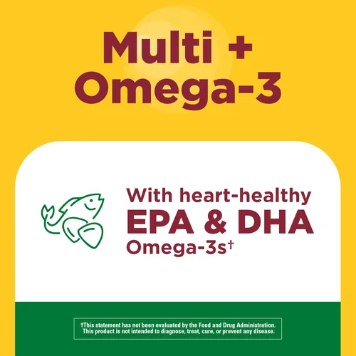 Vista 4 de Nature Made Multivitamínico + Omega-3, gomitas multivitamínicas para mujeres y hombres, apoyo nutricional diario, 80 vitaminas y minerales