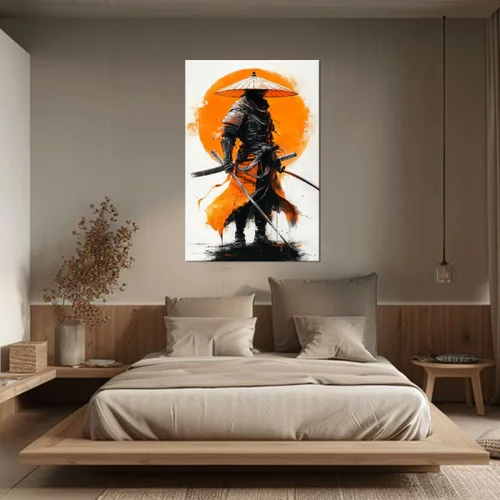 Vista 3 de Arte de Pared de Samurái Japonés, Imágenes de Póster de Samurái, Decoración de Pared para Oficina, Sala de Estar, Dormitorio, Obra de Arte Samurai