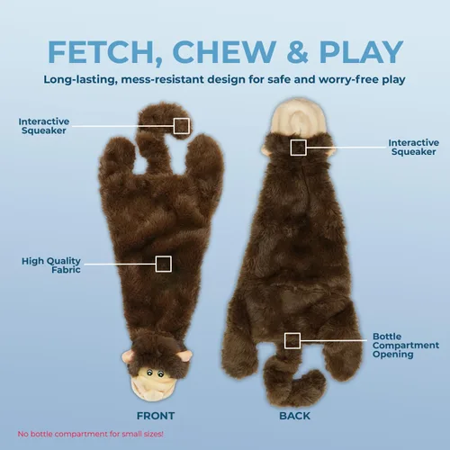 Vista 3 de Best Pet Supplies Juguetes chirriantes para perros con tela suave y duradera para mascotas pequeñas, medianas y grandes, juguete interactivo