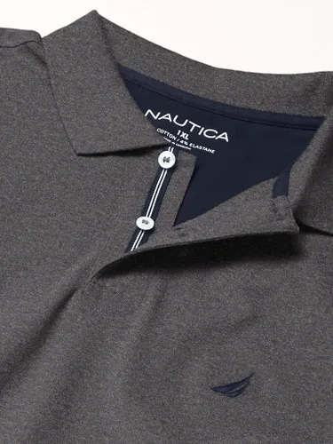 Vista 4 de Nautica Polo de piqué elástico para hombre grande y alto