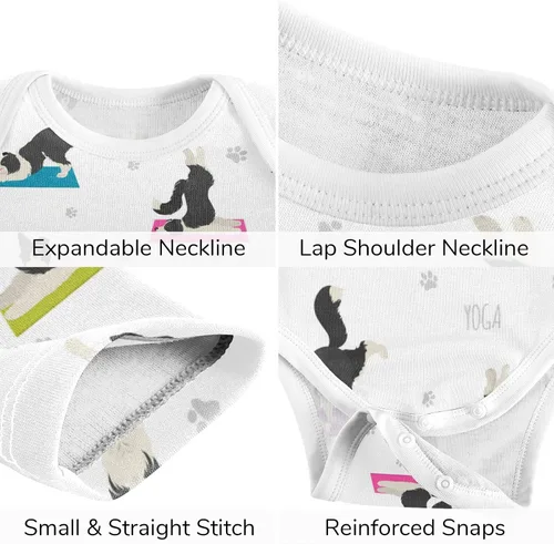 Vista 4 de vvfelixl Conjunto de pantalones de bebé, ropa de bebé de manga corta para niños y niñas de 0 a 24 meses