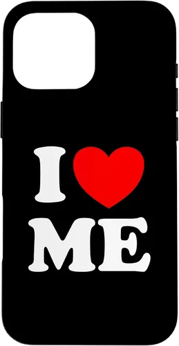 Vista 19 de Carcasa divertida para iPhone 16 I Love Me I Red Heart Me I Love Me Myself And I