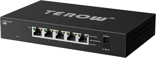 Vista 11 de Interruptor de red Gigabit de 5 puertos, interruptor portátil Plug & Play Carcasa sin ventilador, negro, para el hogar, oficina, interruptores