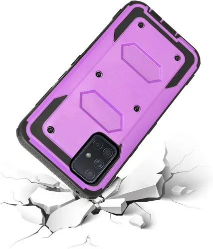 Vista 6 de Asuwish Funda de teléfono para Samsung Galaxy A51 4G, híbrida, resistente, a prueba de caídas, a prueba de caídas, protección de cuerpo completo